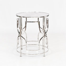 Worlds Away Lenora Nickel Table - Side Tables And End Tables