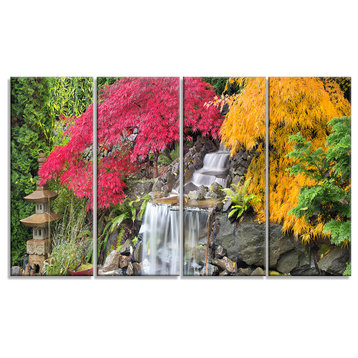 "Japanese Maple Trees" Floral Photography Canvas Print, 4 Panels, 48"x28"