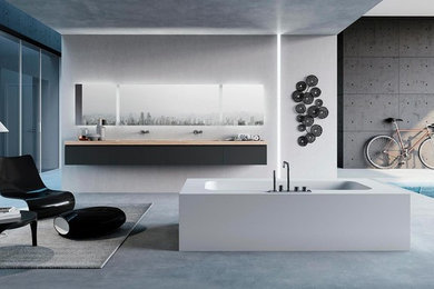 Design ideas for a contemporary bathroom in Dijon.