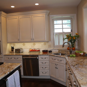 Classic Philadelphia Kitchen Remodel | Elegant Cream Cabinetry & Granite Counter