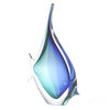 Murano Glass Design Crystal Tropical Fish Aqua Blue