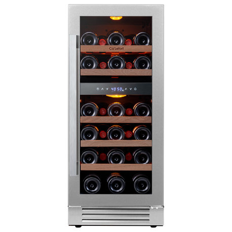Ca'Lefort 33 Bottles Built-In 15" Wine Fridge Dual Zone Refrigerator