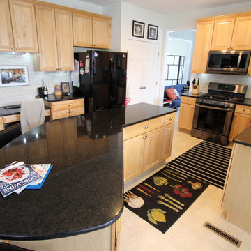 Cambria Edinburgh Countertops with No Grout Beige Tile ~ Copley, OH