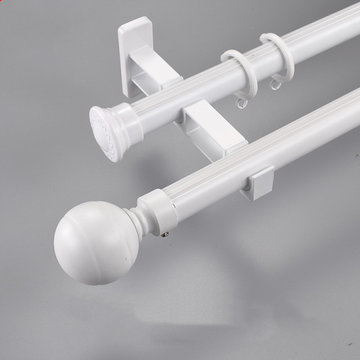 QYR92 1-1/8" New Style Crystal Ball Finial Aluminum Alloy Single Double Curtain