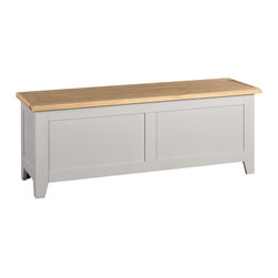 Chester Grey Wide Blanket Box - Blanket And Quilt Racks