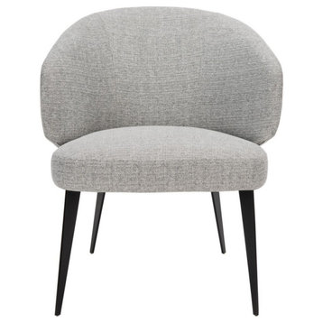 Stanford Curved Accent Chair Light Grey Set of 2