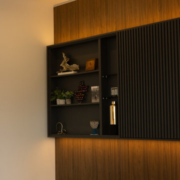 Modern Architectural Millwork Feature TV Wall