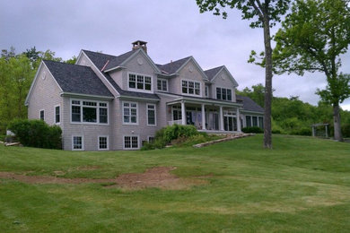 Example of a huge exterior home design in Manchester