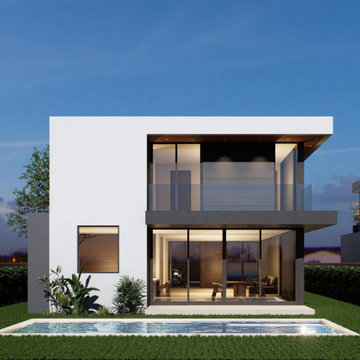 Tropical Modern New Construction on a Suburban Lot – South Miami