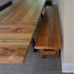 Industrial rustic dining table and bench - Dining Tables