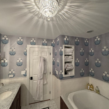 Bathroom wallpaper installation Seattle, WA