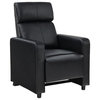 Coaster Toohey 5-piece Faux Leather Recliner Set with One Console Black