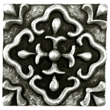 Fresco Tile, Pewter, 1x1"