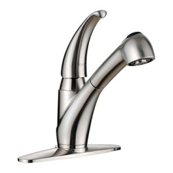 Kraus KPF-2111 Single Lever Stainless Steel Pull Out Kitchen Faucet - Kitchen Faucets