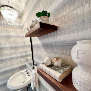 Unique Patterned Powder Room