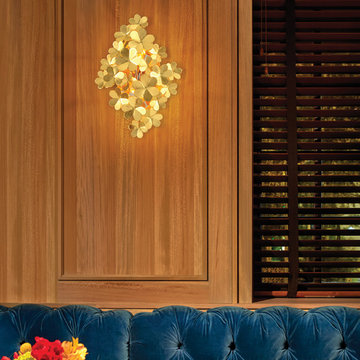Gigi Clustered Clover Wall Sconce - Gold Leaf Finish