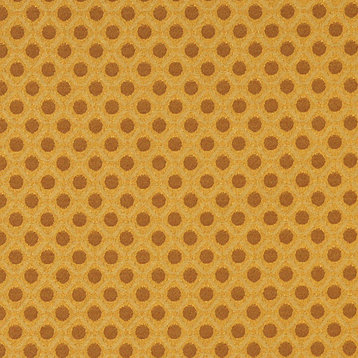 Gold And Brown Polka Dot Diamond Contract Grade Upholstery Fabric By The Yard