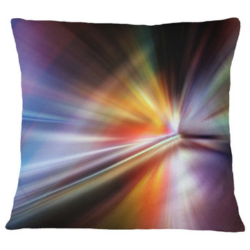 Rays of Speed Purple Abstract Throw Pillow, 18"x18"