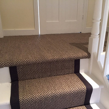 Sisal Carpet to Stairs with Black Border