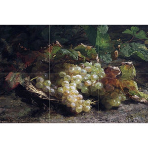 Segantini Tile Mural Bathroom Backsplash Marble Ceramic fruits pattern grapes G 
