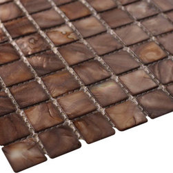 Vintage Brown Mother of Pearl Mosaic Tiles - Home Accessories & Decor