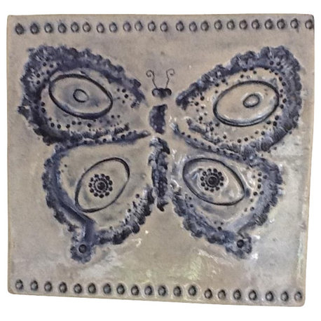 Candle on the Water: Jewel Imprinted Large Butterfly Tile- Lepidoptera 3 of 4