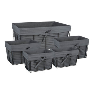 Plastic Rattan Storage Box Basket Organizer Large, ba426