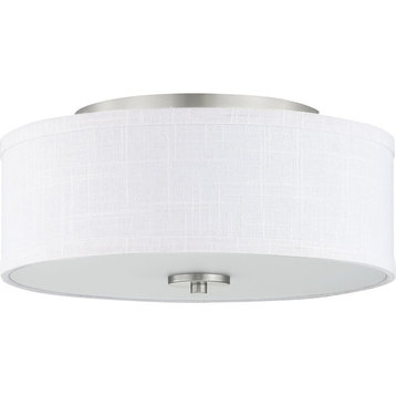 Inspire Collection 2-Light Flush Mount, Brushed Nickel