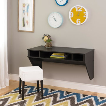 Prepac Designer Floating Desk | Washed Black - $193.61
