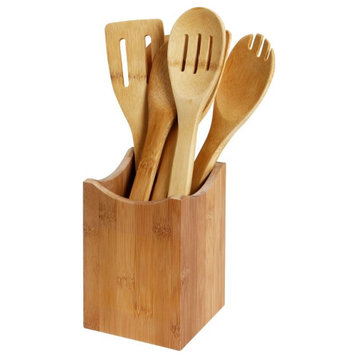 YBM HOME Bamboo Utensil Holder for Kitchen Cooking Tools, Cutlery