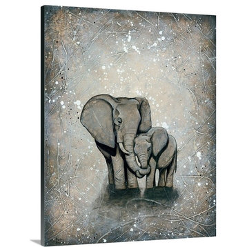 "My Love for You - Elephants" Wrapped Canvas Art Print, 16"x20"x1.5"