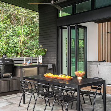 Indoor-Outdoor Cabana Designed Using NanaWall Doors