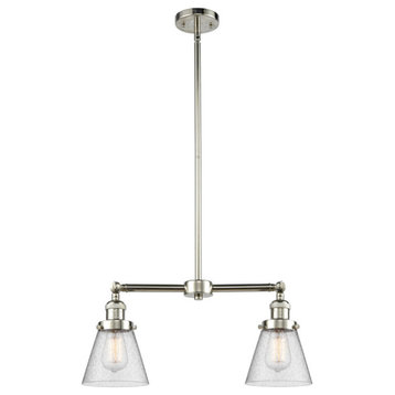 Innovations 2-LT Small Cone 22" Chandelier - Polished Nickel