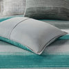 Madison Park Essentials Saben 8 Piece Quilt Set With Cotton Bed Sheets, Aqua