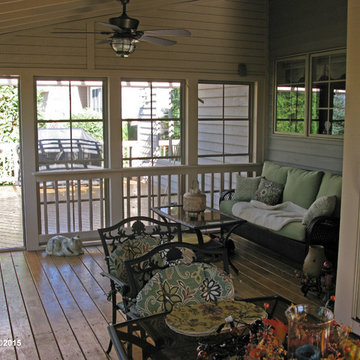 Pressure Treated Screen Porch and Deck, Sunspace Four-Track Windows