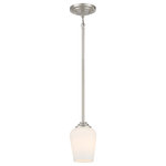 Minka Lavery - Minka Lavery Shyloh 1 Light Pendant / Semi Flush Brushed Nickel - This 1 Light Pendant / Semi Flush from Minka Lavery has a finish of Brushed Nickel and fits in well with any Tranistional style decor.