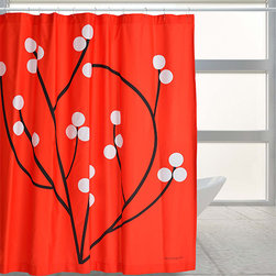 Red Tree - Shower Curtains