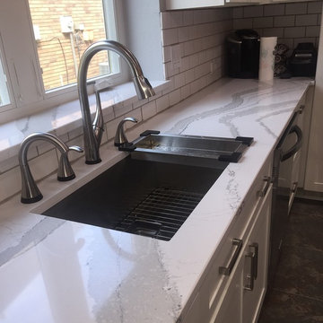 Cambria Quartz Brittanicca with Subway Tile.