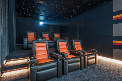 Inspiration for a home theater remodel in London