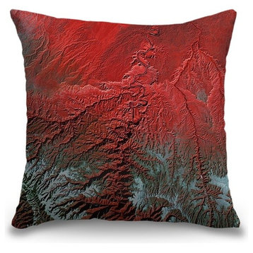 "Desolation Canyon - USGS Earth as Art" Pillow 20"x20"