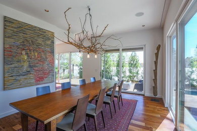 Minimalist kitchen/dining room combo photo in Denver
