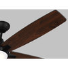Monte Carlo Lowden 60" Smart Ceiling Fan WithLED 5LWDSM60MBKD Midnight Black