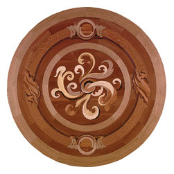 Oshkosh Designs - Compassion Wood Medallion, 36" Unfinished, 5/16" Thick - Floor Medallions And Inlays
