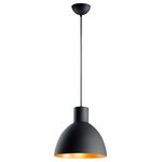 Maxim Lighting - Maxim Lighting Cora - 13.75" One Light Pendant, Satin Nickel Finish - Spun metal shades in various sizes are perfect for budget installations. Available in Black with gold interior and Satin Nickle with white interior, these pendants are very stylish.