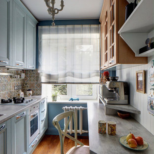 75 Beautiful Kitchen With Blue Cabinets And Laminate Countertops