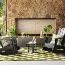 Venice Beach VB-12 GREEN TRELLIS - Outdoor Rugs