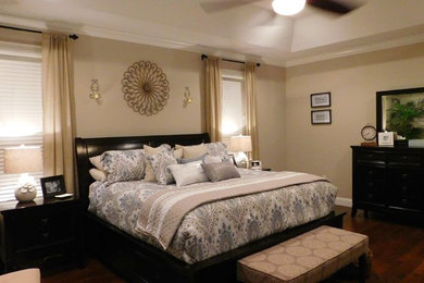 Example of a transitional bedroom design in Other