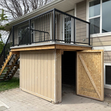 Elevated Deck Rebuild with Stairs & Railing in West Kelowna