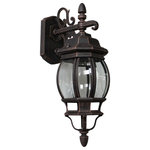 Artcraft - Classico Outdoor Wall Light in Rust with Clear Glass - Classico small outdoor wall mount European styled lantern-up with clear glassware and in rust finish&nbsp