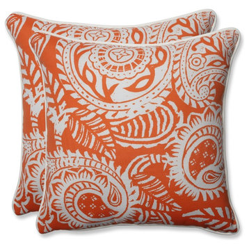 Out/Indoor Addie 18.5" Throw Pillow, Set of 2, Terra Cotta